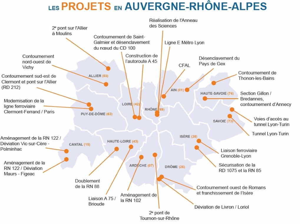 Les 24 projets d'infrastructures à réaliser en Aura